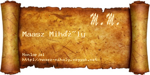Maasz Mihály névjegykártya